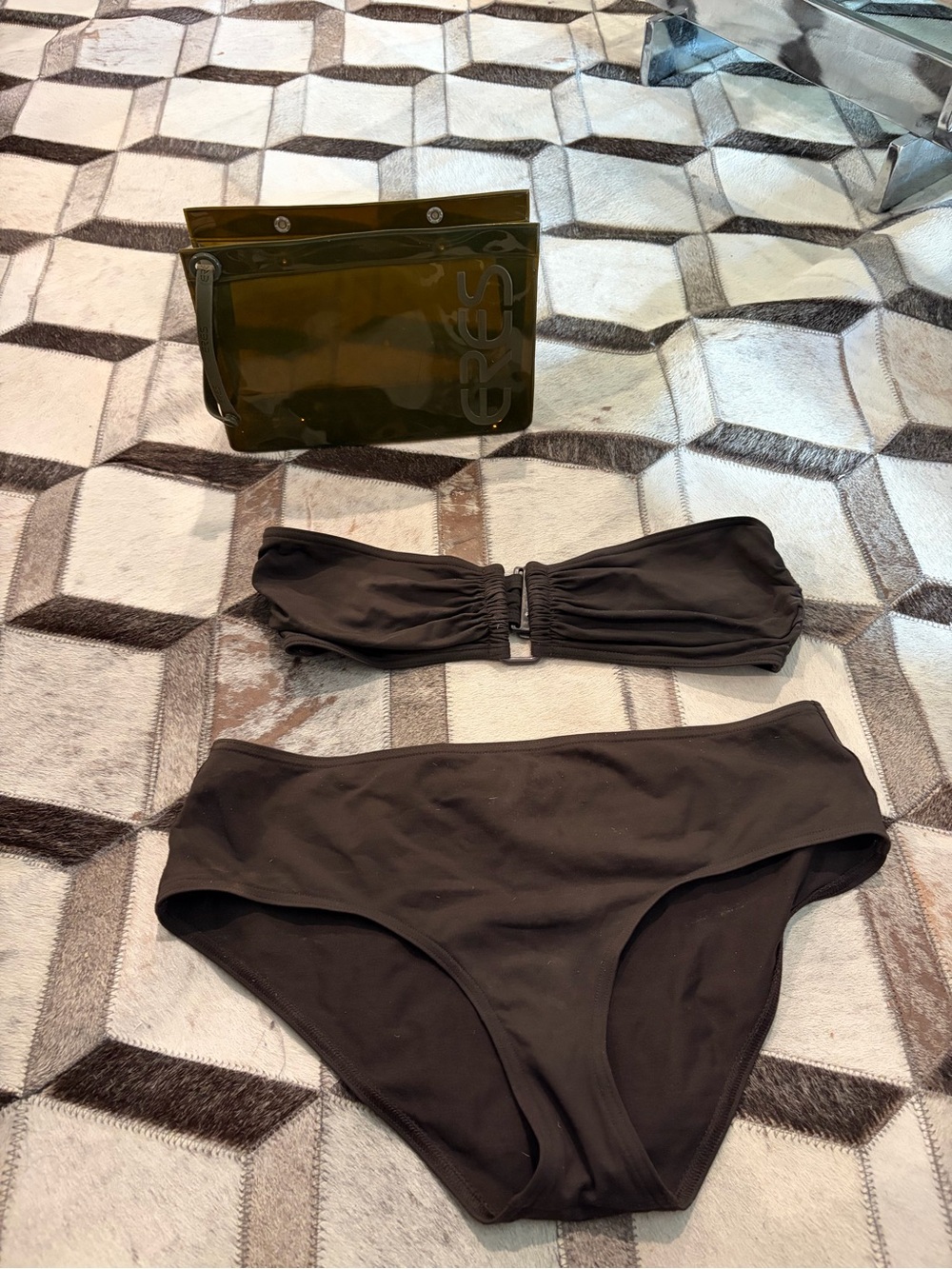 ERES Bandeau 2 pc Bikini Set in Brown -6